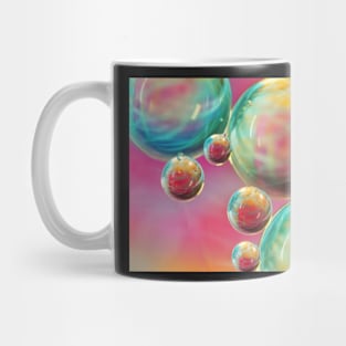 Tropical Feather Bubble Abstract Mug